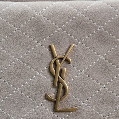 img_f8c0bdc9_20240914_i1726299815_4533_0_jpg GABY ZIPPED POUCH 19 IN GRAY MATTE SUEDE GOLD HARDWARE
