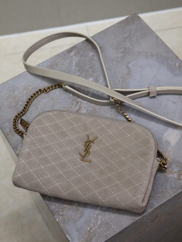 img_f8c0bdc9_20240914_i1726299815_5563_7_jpg GABY ZIPPED POUCH 19 IN GRAY MATTE SUEDE GOLD HARDWARE