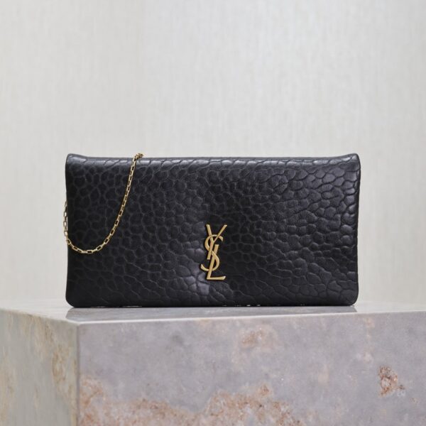 img_f8c0bdc9_20240914_i1726302517_4137_3_jpg CALYPSO POUCH 24 IN BLACK ELEPHANT TEXTURED LAMBSKIN GOLD LOGO