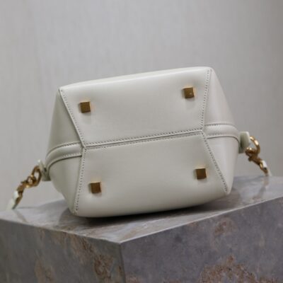 YSL 25S LE 37 BAG 20 IN DUSTY GRAY CALFSKIN GOLD HARDWARE