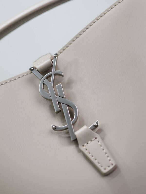 YSL 25S LE 37 BAG 20 IN DUSTY GRAY CALFSKIN SILVER HARDWARE