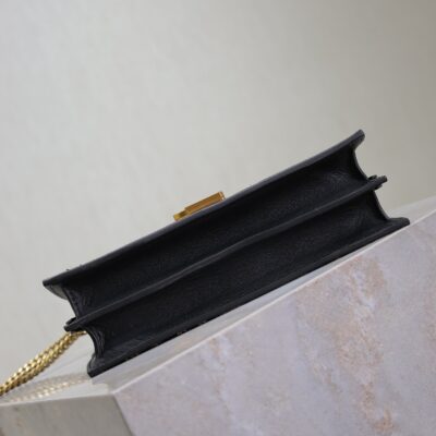 CASSANDRA CHAIN BAG 22 IN LEOPARD PRINT CALFSKIN GOLD HARDWARE