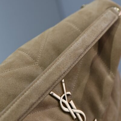 img_f8c0bdc9_20241023_i1729671549_3537_1_jpg YSL 25S LOULOU PUFFER GM 35 IN TAN BROWN SUEDE GOLD HARDWRE
