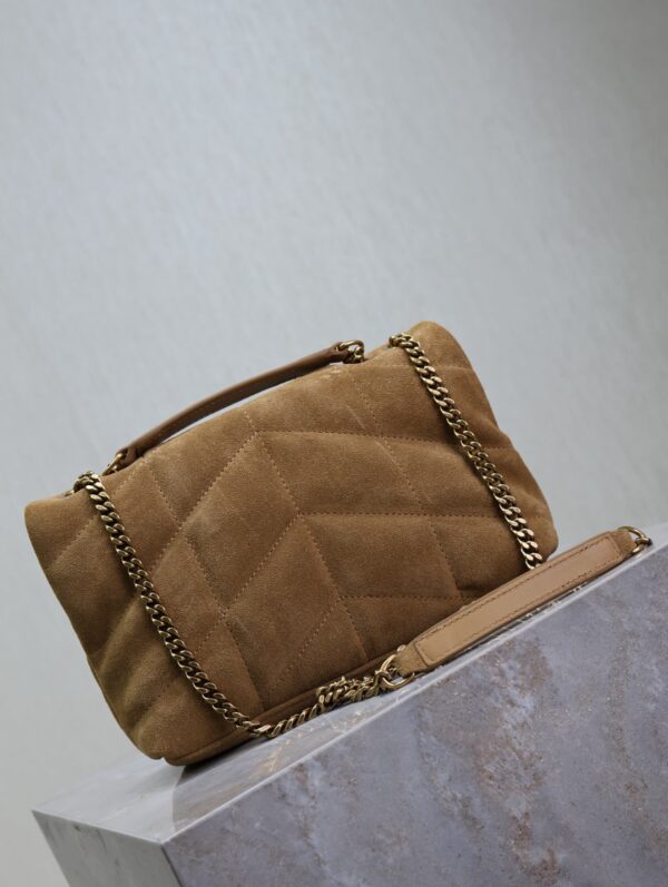 img_f8c0bdc9_20241023_i1729672205_3716_0_jpg YSL 25S LOULOU PUFFER MINI 23 IN TAN BROWN SUEDE GOLD HARDWRE