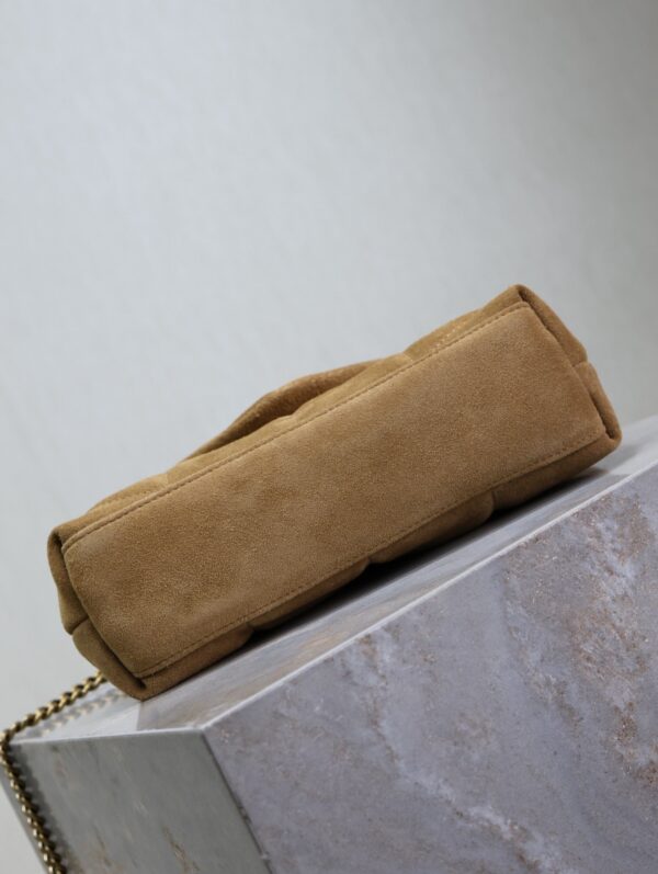 img_f8c0bdc9_20241023_i1729672206_7320_0_jpg YSL 25S LOULOU PUFFER MINI 23 IN TAN BROWN SUEDE GOLD HARDWRE