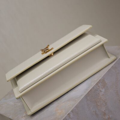 YSL 25S SUNSET MM 25 IN IVORY CALFSKIN GOLD HARDWARE