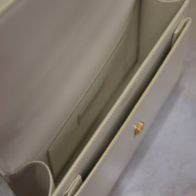 YSL 25S SUNSET MM 25 IN IVORY CALFSKIN GOLD HARDWARE