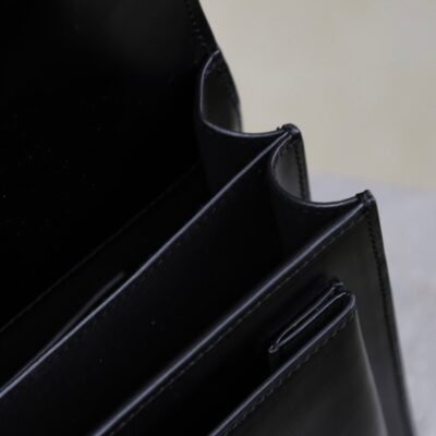 YSL 25S SUNSET BAG 22 IN BLACK CALFSKIN AND SUEDE GOLD HARDWRE