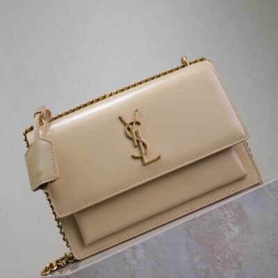 img_f8c0bdc9_20241106_i1730875149_7420_1_jpg YSL 25S SUNSET BAG 22 IN NUDE CALFSKIN GOLD HARDWRE