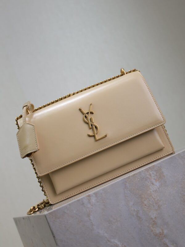 img_f8c0bdc9_20241106_i1730875149_7420_1_jpg YSL 25S SUNSET BAG 22 IN NUDE CALFSKIN GOLD HARDWRE