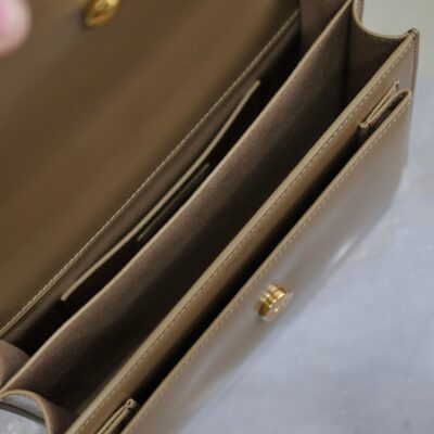 img_f8c0bdc9_20241106_i1730875334_7237_4_jpg YSL 25S SUNSET BAG 22 IN BROWN CALFSKIN GOLD HARDWRE