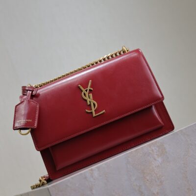 img_f8c0bdc9_20241106_i1730876007_1747_4_jpg YSL 25S SUNSET BAG 22 IN CRIMSON RED CALFSKIN GOLD HARDWRE