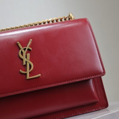 img_f8c0bdc9_20241106_i1730876007_6734_5_jpg YSL 25S SUNSET BAG 22 IN CRIMSON RED CALFSKIN GOLD HARDWRE