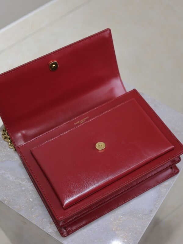 img_f8c0bdc9_20241106_i1730876007_7151_6_jpg YSL 25S SUNSET BAG 22 IN CRIMSON RED CALFSKIN GOLD HARDWRE