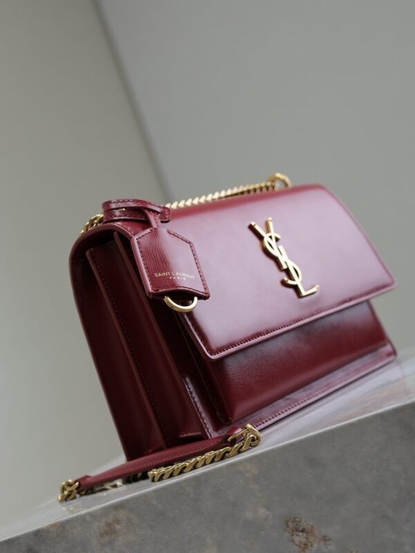 img_f8c0bdc9_20241106_i1730876007_9007_1_jpg YSL 25S SUNSET BAG 22 IN CRIMSON RED CALFSKIN GOLD HARDWRE