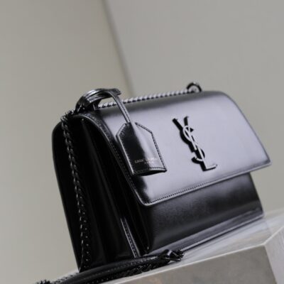 img_f8c0bdc9_20241106_i1730876592_4186_6_jpg YSL 25S SUNSET BAG 22 IN BLACK CALFSKIN BLACK HARDWRE