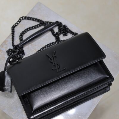 img_f8c0bdc9_20241106_i1730876592_9326_8_jpg YSL 25S SUNSET BAG 22 IN BLACK CALFSKIN BLACK HARDWRE