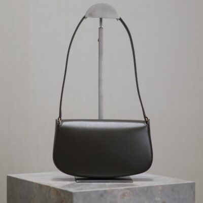 MINI VOLTAIRE IN BOX 17 IN KOMBU GREEN CALFSKIN GOLD LOGO