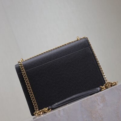 img_f8c0bdc9_20241204_i1733284526_9751_3_jpg YSL 25S SUNSET MEDIUM 22 IN BLACK GRAINED CALFSKIN GOLD HARDWRE