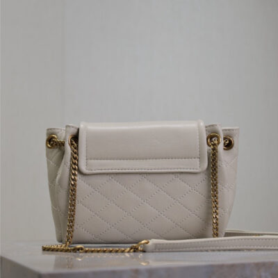 MINI NOLITA BAG 18 IN WHITE LAMBSKIN COPPER HARDWARE