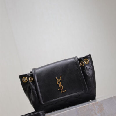 MINI NOLITA BAG 18 IN BLACK LAMBSKIN COPPER HARDWARE