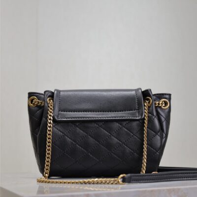 MINI NOLITA BAG 18 IN BLACK LAMBSKIN COPPER HARDWARE