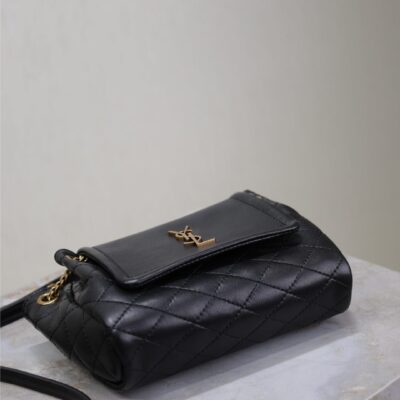 MINI NOLITA BAG 18 IN BLACK LAMBSKIN COPPER HARDWARE
