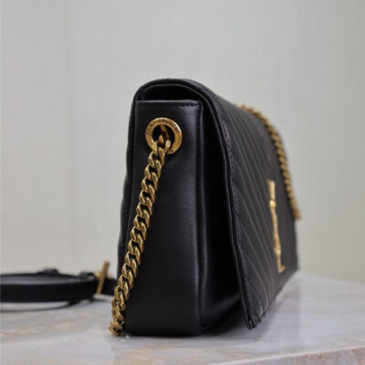 KATE 99 MEDIUM BAG 26 IN BLACK QUILTED NAPPA CALFSKIN COPPER HARDWARE