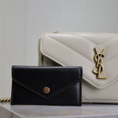 LOULOU MINI 20 IN WHITE SHEEPSKIN GOLD HARDWARE