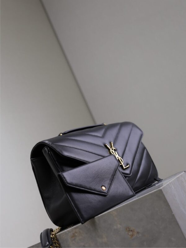 LOULOU MEDIUM 29 IN BLACK SHEEPSKIN GOLD HARDWARE