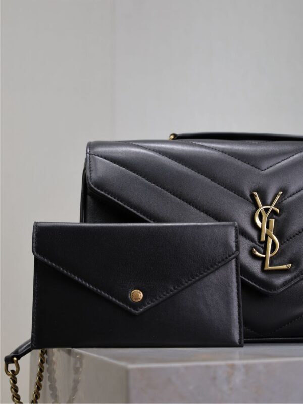 LOULOU MEDIUM 29 IN BLACK SHEEPSKIN GOLD HARDWARE