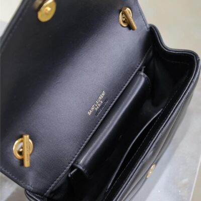 LOULOU MINI 20 IN BLACK SHEEPSKIN GOLD HARDWARE