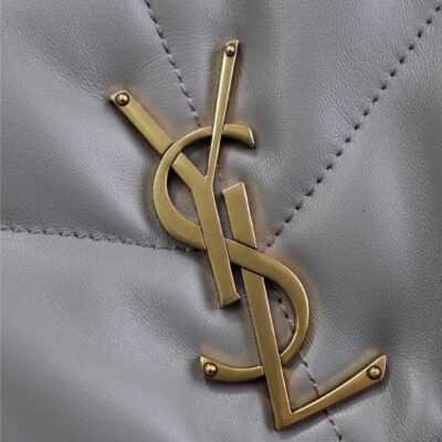 YSL 25S LOULOU PUFFER MEDIUM 29 IN SMOKY LAVENDER CALFSKIN