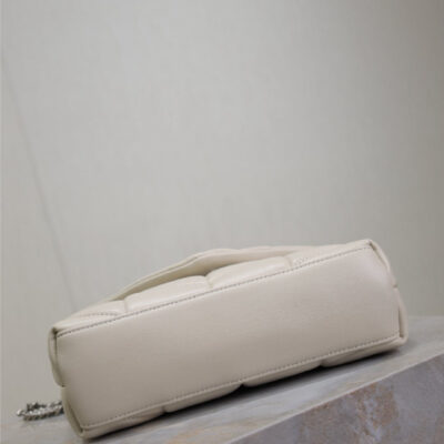 img_f8c0bdc9_20241228_i1735371981569_4513_0_6_jpg YSL 25S LOULOU PUFFER MINI 23 IN SMOKEY TAUPE CALFSKIN SILVER HARDWRE