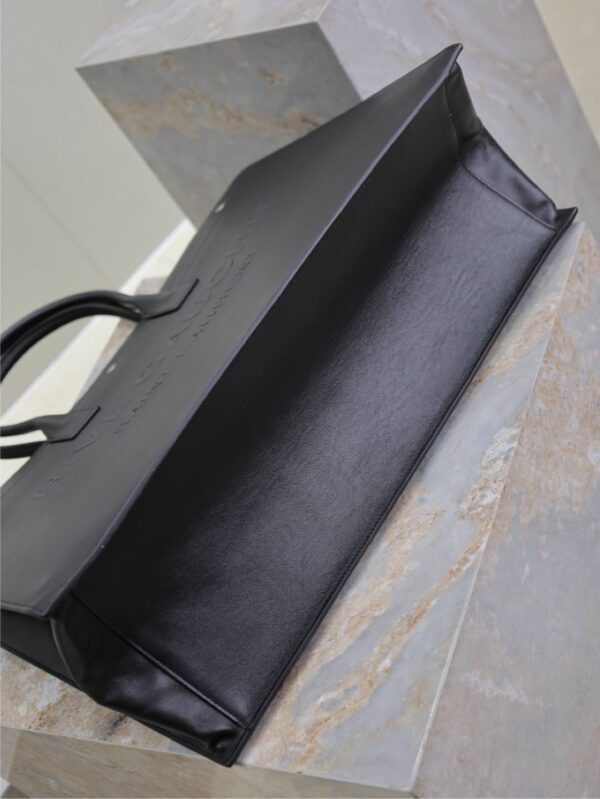 YSL 25S RIVE GAUCHE LARGE TOTE BAG 48 IN BLACK CALFSKIN