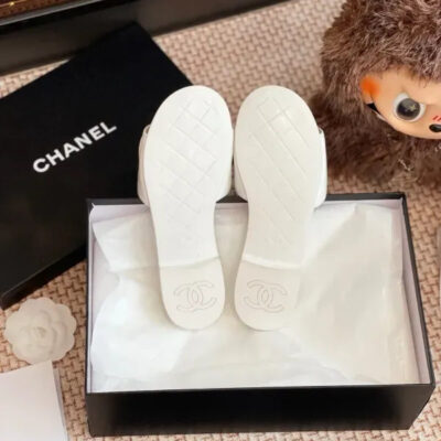 Chanel Quilted CC Turnlock Flat Mules in Lambskin