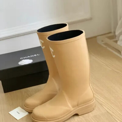 Chanel Logo Rain Boots
