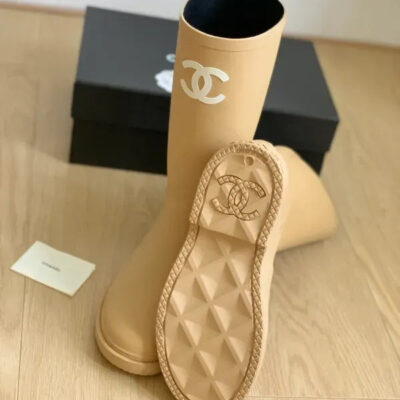 Chanel Logo Rain Boots