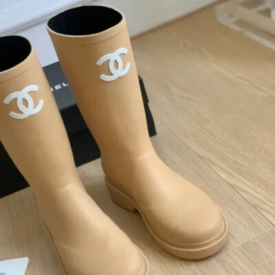 Chanel Logo Rain Boots