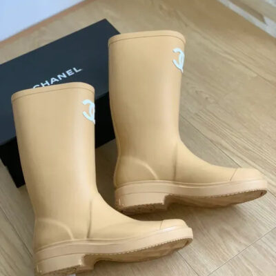 Chanel Logo Rain Boots