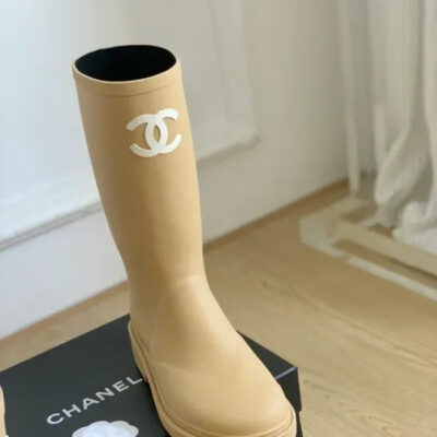 Chanel Logo Rain Boots