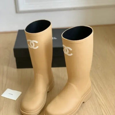 Chanel Logo Rain Boots