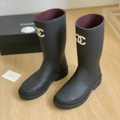 Chanel Logo Rain Boots