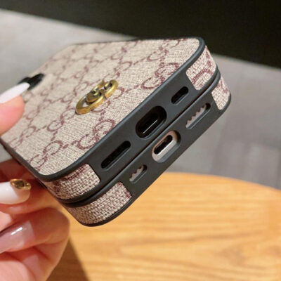 lv05-011 Classic GG iPhone Case GG Leather