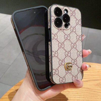 lv05-012 Classic GG iPhone Case GG Leather