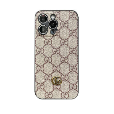 lv05-014 Classic GG iPhone Case GG Leather