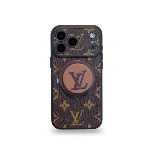lv_monogram_phone_case Luxury Monogram Leather Magsafe Phone Case Stand Function for iPhone 13-18 Pro & Pro Max