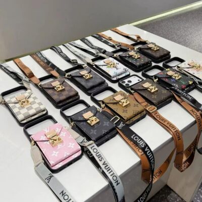 Premium Leather Monogram Phone Case For iPhone 13-18 Pro & Pro Max